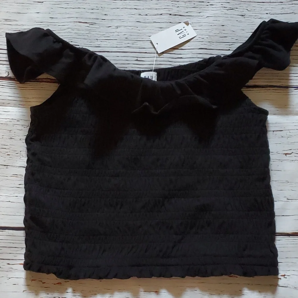🆕️ GAP GIRLS BLACK CROP TOP 🖤